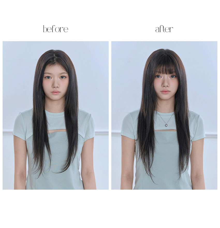 メール便送料無料」前髪ウィッグ）シースルーバング テイル（人毛100%)